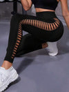 ZASUWA Female Ombre Lace-up Scrunch Bum Leggings