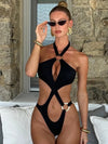 ZASUWA Female Sexy Cutout Cross One Piece