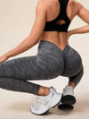 ZASUWA Female Deep V Back Scrunch Bum Seamless Leggings