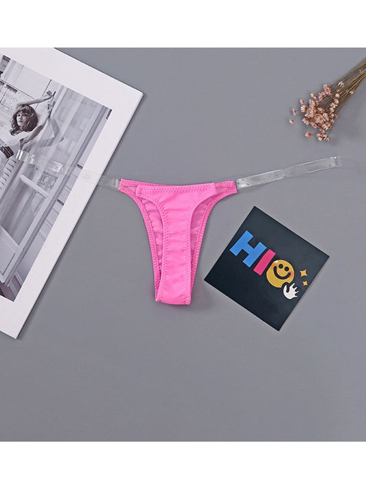 ZASUWA Female Sexy Solid Color Print T-Back Panties