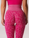 ZASUWA Female Leopard Print Scrunch Bum Seamless Leggings