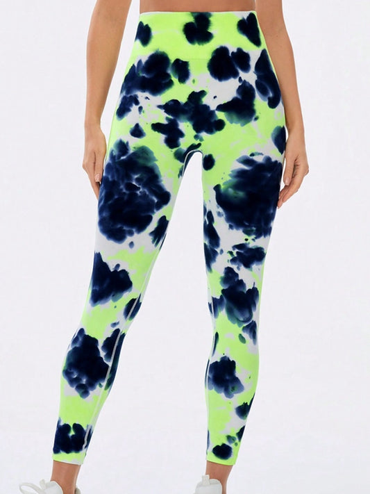 ZASUWA Female Hot Tie-dye Quick Dry Hip-lift Leggings