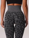 ZASUWA Female Leopard Print Scrunch Bum Seamless Leggings