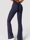 ZASUWA Female Deep V Back Scrunch Bum Flare Pants