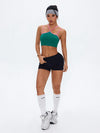ZASUWA Female Cross Back Contrast Color Sports Bras