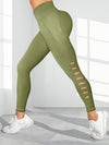 ZASUWA Female Hollow Out High-waisted Seamless Leggings