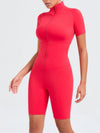 ZASUWA Female Zipper Stand Collar Jumpsuit