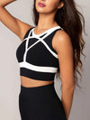 ZASUWA Female Contrast Color High-support  Yoga Sportswear