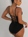 ZASUWA Female Back Lace-up Plus Size One Piece