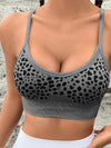 ZASUWA Female Leopard Print Cross Back Sports Bras