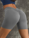 ZASUWA Female Deep V-Back Scrunch Bum Spandex Gym Booty Shorts
