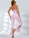 ZASUWA Female Halter Split Flare Jumpsuit