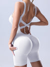 ZASUWA Female Cross Back Scrunch Bum Seamless Romper