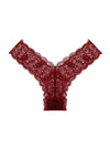 ZASUWA Female V-shape Wasited Flower Lace T-back Panties