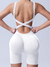 ZASUWA Female Cross Back Scrunch Bum Seamless Romper