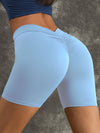 ZASUWA Female Deep V-Back Scrunch Bum Spandex Gym Booty Shorts