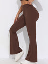 ZASUWA Female V-shaped Waist Scrunch Bum Quick-dry Flare Leggings