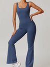 ZASUWA Female Sexy Cutout Pocket Flare Booty Cargo Jumpsuit