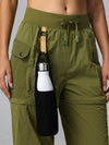 ZASUWA Female Drawstring Pocket Casual Cargo 2 in 1 Design Pants