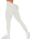 ZASUWA Female Deep V Seamless Quick Dry High-waisted Scrunch Bum Leggings