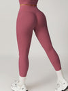 ZASUWA Female High-waisted Hip-lift Quick Dry Elastic Tight Scrunch Bum Leggings