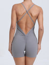 ZASUWA Female Cross Back Scrunch Bum Romper