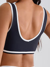 ZASUWA Female Backless Quick Dry Contrast Color Sports Bras