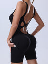 ZASUWA Female Cross Back Scrunch Bum Seamless Romper