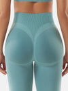 ZASUWA Female High-waisted Seamless Elastic Tight Quick Dry Hip-lift Leggings