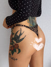 ZASUWA Female Sexy Solid Color Print T-Back Panties