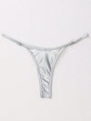 ZASUWA Female Glossy PU T-back Panties