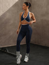 ZASUWA Female Contrast Color Fitness Set Scrunch Bum Sportswear
