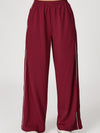 ZASUWA Female Casual Loose Contrast Color Stripe High-rise Pants