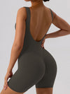 ZASUWA Female Hollow Out U Back High-Support Scrunch Bum Romper