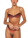 ZASUWA Female Sexy Ombre Contrast Color Bikini Set