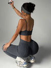 ZASUWA Female V-shaped Waist Ribbed Push Up Design Scrunch Bum Hip-lift Tracksuit