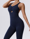 ZASUWA Female Cross Back Hollow Out Jumpsuit