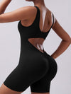 ZASUWA Female V-shaped Waist Scrunch Bum Hollow Out Romper