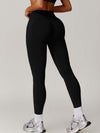 ZASUWA Female Seamless Solid Color Elastic Tight Push Up Design Leggings