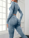 ZASUWA Female Denim Scrunch Bum Thumbhole Tracksuit