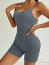ZASUWA Female Denim Ribbed Romper