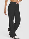 ZASUWA Female Solid Color Casual Loose Flare High-rise Leggings