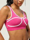 ZASUWA Female Contrast Color Cutout Sports Bras