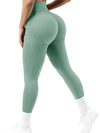 ZASUWA Female Seamless Ribbed Solid Color Quick-dry Leggings