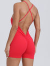 ZASUWA Female Cross Back Scrunch Bum Romper