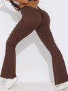 ZASUWA Female V-shaped Waist Scrunch Bum Quick-dry Flare Leggings