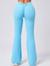 ZASUWA Female Deep V Back Scrunch Bum Flare Pants