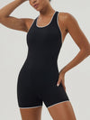 ZASUWA Female Hollow Out Contrast Color Romper