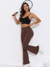ZASUWA Female V-shaped Waist Scrunch Bum Quick-dry Flare Leggings