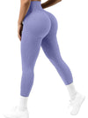 ZASUWA Female Seamless Ribbed Solid Color Quick-dry Leggings